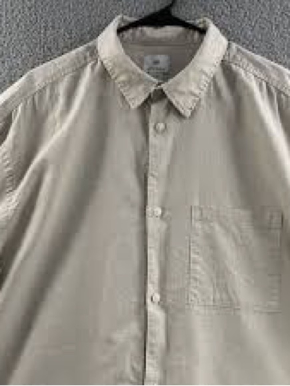 H&M Men's Regular Fit Twill Button Down Casual Shirt Beige Khaki xl